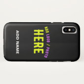 COQUES Case-Mate iPhone MODERNE ET MODERNE PERSONNALISABLE NOIR VÉRIFIÉ (Dos (Horizontal))