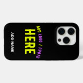 COQUES Case-Mate iPhone MODERNE ET MODERNE PERSONNALISABLE NOIR VÉRIFIÉ (Verso (horizontal))