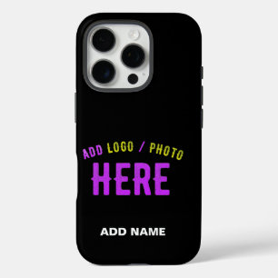 COQUES iPhone 16 PRO MODERNE ET MODERNE PERSONNALISABLE NOIR VÉRIFIÉ