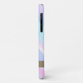 Coques Case-Mate iPhone Moderne Flamant Rose Holographique Abstrait (Dos/Gauche)