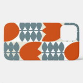 Coques Case-Mate iPhone Moderne géométrique abstraite avec fleurs stylisée (Verso (horizontal))