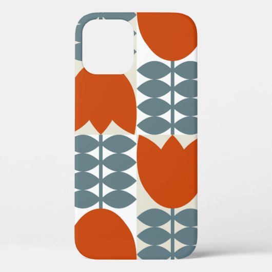 Coques Case-Mate iPhone Moderne géométrique abstraite avec fleurs stylisée (Verso)