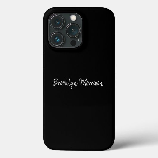 Coques Case-Mate iPhone Moderne Informel nom du texte noir (Verso)