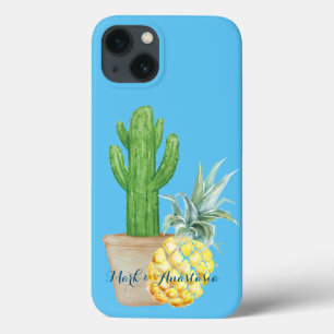 Case-Mate iPhone Case Moderne Love Blue Ananas et serviette de plage Cac