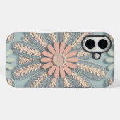 Coques Case-Mate iPhone Moderne mignon poutre bleu et rose floral Ado chic (Verso (horizontal))