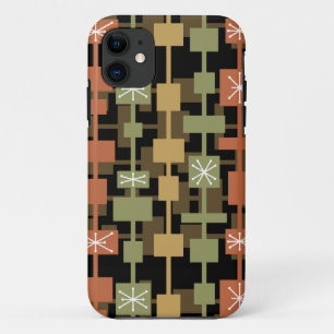 Case-Mate iPhone Case Moderne milieu de siècle noir multicolore