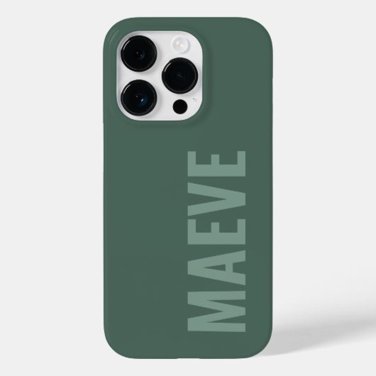 Coques Case-Mate iPhone Moderne minima typographie sauge vert élégant (Verso)