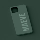 Coque Pour iPhone 14 Pro Moderne minima typographie sauge vert élégant<br><div class="desc">La typographie minimaliste moderne girly sage vert élégant simple unique design personnalisé de boîtier de téléphone.</div>