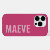 Coques Case-Mate iPhone Moderne minimaliste typographie girly rose élégant (Verso (horizontal))