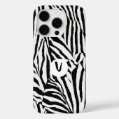 Coques Case-Mate iPhone Moderne moderne noir blanc Zèbre Motif (Verso)