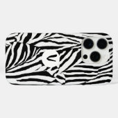 Coques Case-Mate iPhone Moderne moderne noir blanc Zèbre Motif (Verso (horizontal))