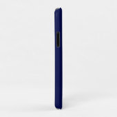 Coques Case-Mate iPhone Moderne Monogramme Bleu Nuit (Dos/Droite)