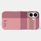 Coques Case-Mate iPhone Moderne Monogramme Chic Rose Girly (Verso (horizontal))