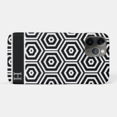 Coques Case-Mate iPhone Moderne Monogramme élégant Noir et blanc (Dos (Horizontal))