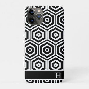 Case-Mate iPhone Case Moderne Monogramme élégant Noir et blanc