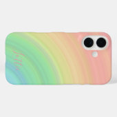 Coques Case-Mate iPhone Moderne Monogramme Girly Rainbow Gradient (Verso (horizontal))