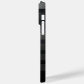 Coques Case-Mate iPhone Moderne Monogramme noir et gris (Verso / Gauche)