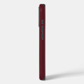 Coques Case-Mate iPhone Moderne Monogramme Nom Ivoire Bourgogne Foncé (Verso / Gauche)