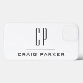 Coques Case-Mate iPhone Moderne Monogramme Professionnel Plain Simple Mini (Verso (horizontal))