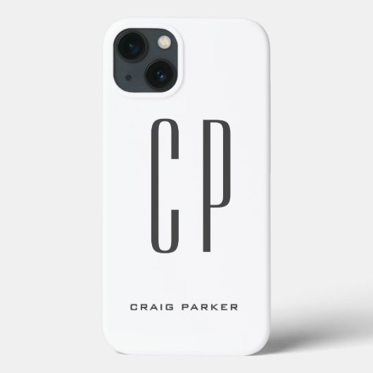 Coques Case-Mate iPhone Moderne Monogramme Professionnel Plain Simple Mini (Verso)