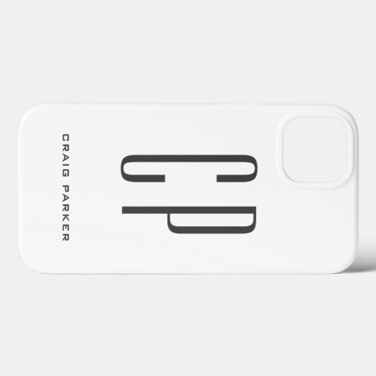 Coques Case-Mate iPhone Moderne Monogramme Professionnel Plain Simple Mini (Verso (horizontal))