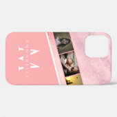 Coques Case-Mate iPhone Moderne Pailleté Féminin Tendance Rose Or Élégant (Verso (horizontal))