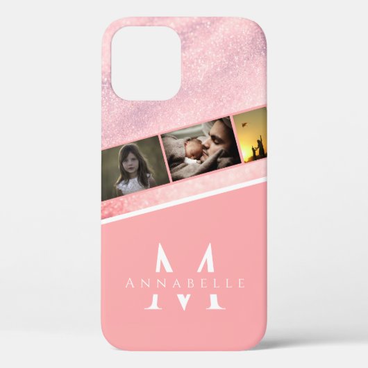 Coques Case-Mate iPhone Moderne Pailleté Féminin Tendance Rose Or Élégant (Verso)
