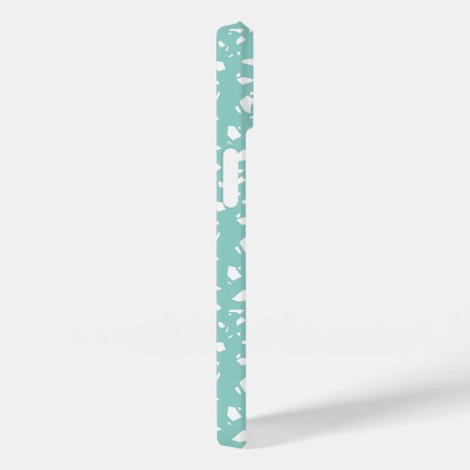 Coques Case-Mate iPhone Moderne Pastel Bleu géométrique Terrazzo Motif (Verso / Droite)
