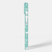 Coques Case-Mate iPhone Moderne Pastel Bleu géométrique Terrazzo Motif (Verso / Gauche)