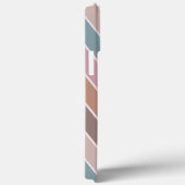 Coques Case-Mate iPhone Moderne Pastel Boho Stripes Monogramme Personnalis (Verso / Droite)