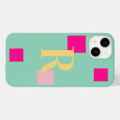 Coques Case-Mate iPhone Moderne Pastel Monogram (Verso (horizontal))
