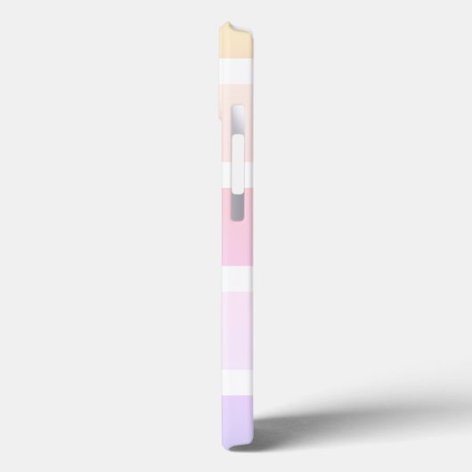 Coques Case-Mate iPhone Moderne Pastel Rainbow Stripes Monogram (Verso / Gauche)