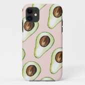 Coques Case-Mate iPhone Moderne Pastel Rose Et Vert Motif Avocado (Dos)