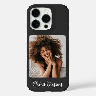 Coques iPhone 16 Pro Moderne Photo et Nom Personnalisés Créez le vôtre