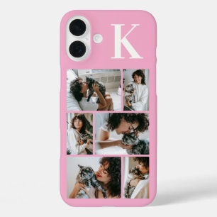 Coques iPhone 16 Plus Moderne Photo Rose 6 Animaux de Compagnie