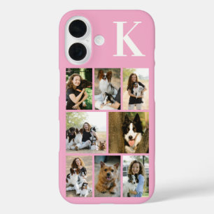Coques iPhone 16 Moderne Photo Rose 8 Animaux de Compagnie