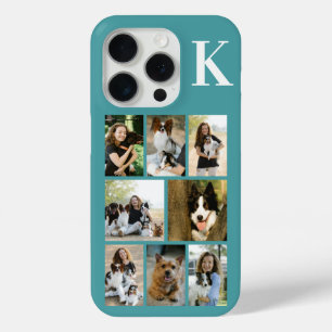 Coque iPhone 15 Pro Moderne Photo Teal 8 Animaux de Compagnie