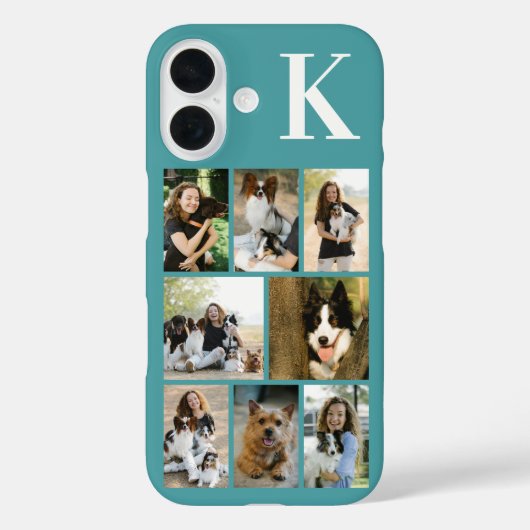 Coques Case-Mate iPhone Moderne Photo Teal 8 Animaux de Compagnie (Verso)