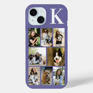 Coque Pour iPhone 15 Moderne Photo Violet 8 Animaux de Compagnie