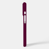 Coques Case-Mate iPhone Moderne Prune Bourguignon Monogramme Blanc Nom de (Verso / Gauche)