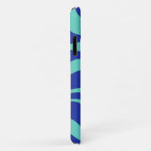 Coques Case-Mate iPhone Moderne Retro Liquid Swirl Funky Blue Abstrait (Dos/Droite)