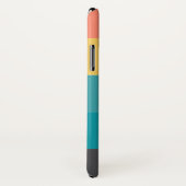 Coques Case-Mate iPhone Moderne Retro Ombre Stripe Nom personnalisé (Dos/Droite)