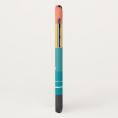 Coques Case-Mate iPhone Moderne Retro Ombre Stripe Nom personnalisé (Dos/Gauche)
