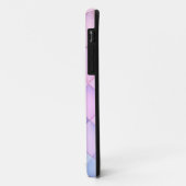 Coques Case-Mate iPhone Moderne rose bleu géométrique Formes volume 3D Nom (Dos/Gauche)