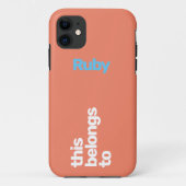 Coques Case-Mate iPhone moderne rose minimal (Dos)