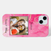 Coques Case-Mate iPhone Moderne rose Personnaliser Photo meilleurs amis (Verso (horizontal))