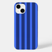 Coques Case-Mate iPhone Moderne simple bande à deux tons bleu géométrique (Verso)
