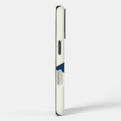 Coques Case-Mate iPhone Moderne simple géométrique bleu et crème (Verso / Droite)