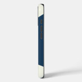 Coques Case-Mate iPhone Moderne simple géométrique bleu et crème (Verso / Gauche)