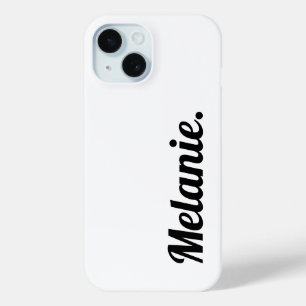 Coque Pour iPhone 15 Moderne tendance Noir Blanc